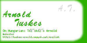 arnold tuskes business card